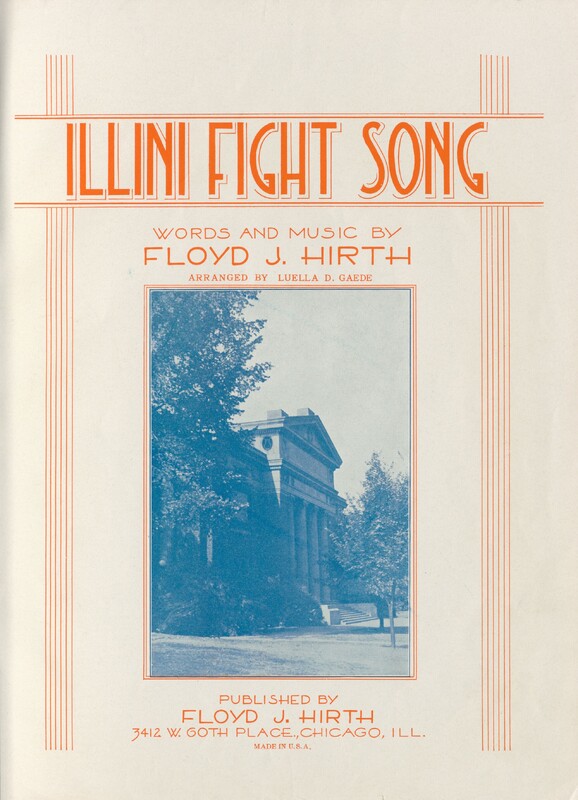 Cover artwork for the sheet music "Illini Fight Song."