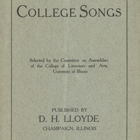 Cover artwork for the book College Songs.
