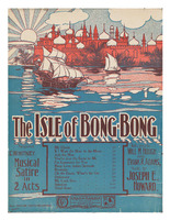 Cover depicting harbor and palace, sheet music, and back cover.