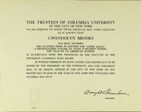 Certificate with a signature in the bottom right.