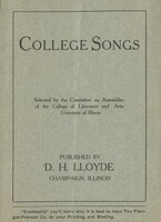 Cover artwork for the book College Songs.