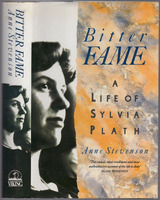 Front and spine of the dust cover featuring a black and white photo of Sylvia Plath.