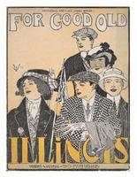 Cover depicting five stylish people, and sheet music.