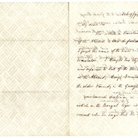 A letter showing a watermark composed of boxes of three lines laid diagonally. the lines are rotated in each box, creating the illusion of a woven basket. 