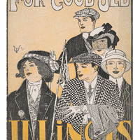 Cover depicting five stylish people, and sheet music.